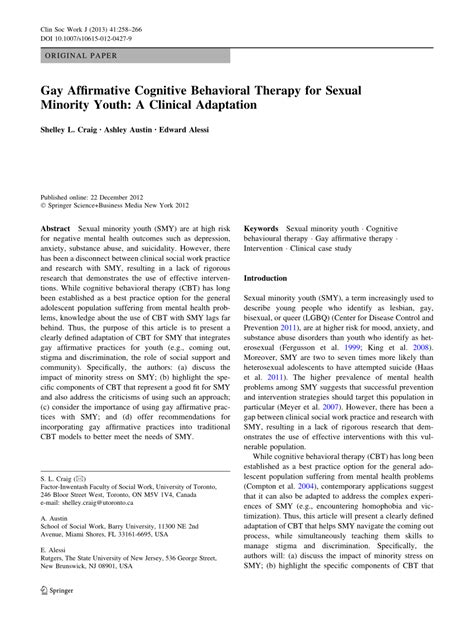 cbt gay|Affirmative Cognitive